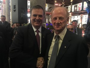 John Ralston Saul with Marcelo Ebrard - Mexico City Inauguration 2018  
